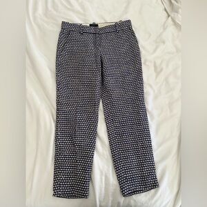 J. Crew cafe capri Blue and White Tweed Pants